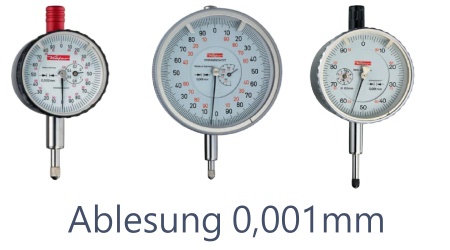 Käfer Messuhren analog metrisch mit Skalenteilung 0,001 mm | PMT-Shop