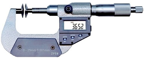 Abbildung: Digitale Zahnweiten- Messschraube, IP40 25 - 50 mm (Das Bild kann vom Original geringfügig abweichen.)