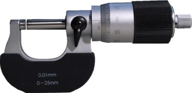 Abbildung: Bügel - Messschraube mit großer Trommel DIN 863 75 - 100 mm (Das Bild kann vom Original geringfügig abweichen.)