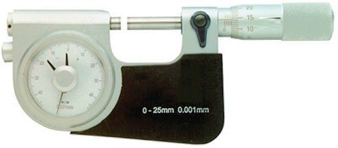 Abbildung: Feinzeiger Messschraube DIN 863 0 - 25 mm (Das Bild kann vom Original geringfügig abweichen.)