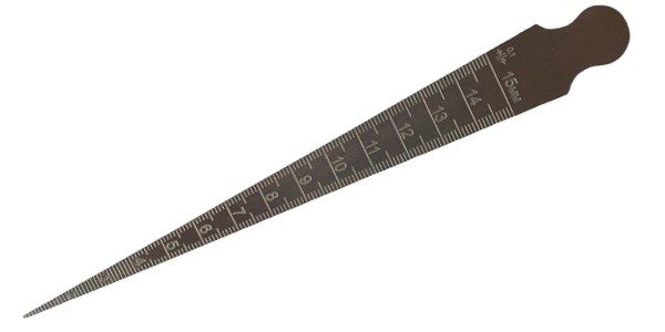 Abbildung: Lochlehre 15,0 - 30,0 mm (Das Bild kann vom Original geringfügig abweichen.)