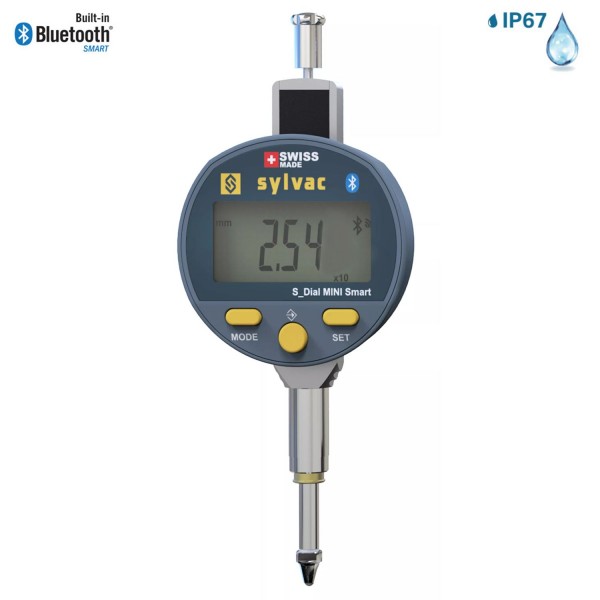 Abbildung: Digitale Messuhr Sylvac S_Dial MINI Smart Bluetooth® 0 - 12,5 mm (Das Bild kann vom Original geringfügig abweichen.)