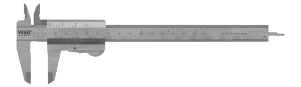 Abbildung: Messschieber mit Momentklemme DIN 862 0 - 150 mm (0 - 6 inch) (Das Bild kann vom Original geringfügig abweichen.)