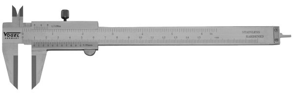 Abbildung: Messschieber mit Hartmetallmessflächen 0 - 150 mm (0 - 6 inch) (Das Bild kann vom Original geringfügig abweichen.)