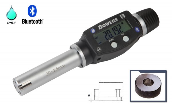 Bowers XT3 (XTD) digitale 3-Punkt Innenmessschraube 20mm - 25mm XTD20M-BT