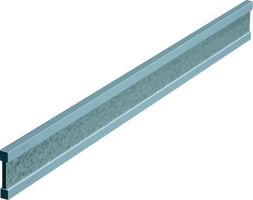 Abbildung: Flachlineal Doppel-T-förmig DIN 874/0 5000 mm (Das Bild kann vom Original geringfügig abweichen.)