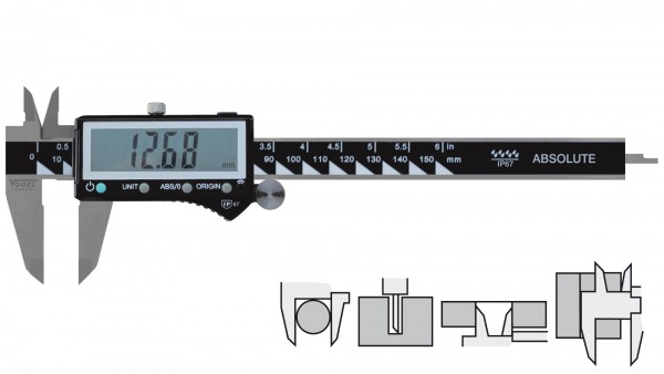 Digitaler Messschieber professional IP54 - Bluetooth®, 150 mm / 6 inch