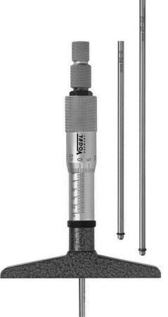 Abbildung: Präzisions-Tiefenmessschraube analog 0 - 75 mm 0 - 75 mm (Das Bild kann vom Original geringfügig abweichen.)