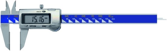 Abbildung: Elektronischer Digital Messschieber, Metallgehäuse 0 - 150 mm (0 - 6 inch) (Das Bild kann vom Original geringfügig abweichen.)