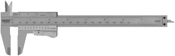 Abbildung: Messschieber, parallaxfrei DIN 862 0 - 150 mm (0 - 6 inch) (Das Bild kann vom Original geringfügig abweichen.)