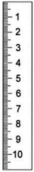 Rostfreier Stahlmaßstab in Sonderausführung, 3500 x 18 x 0,5 mm